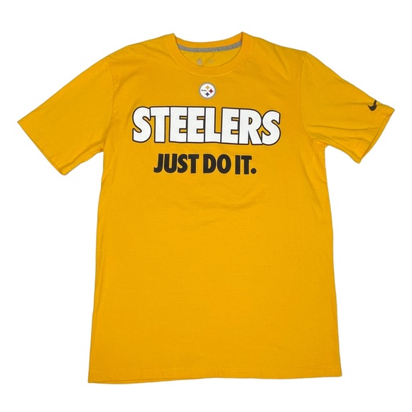 Nike Men’s NFL Pittsburgh Steelers Just Do It Gold T-Shirt Size M. - Picture 1 of 7